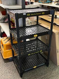 Pennzoil 4-Tier Plastic Shelf, 28in x 22in x 50in.