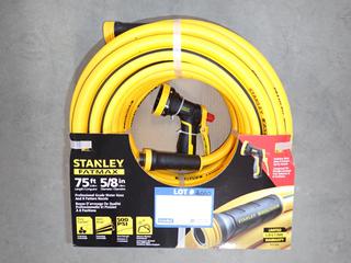 Stanley Fat Max BDS7828 Professional Grade Water Hose 75ft-5/8in and 8-Pattern Nozzle.