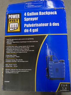 Power Fist 8705998 Backpack Sprayer 4 Gallon.