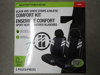 Autotrends 5pc Black and White Seat Covers.