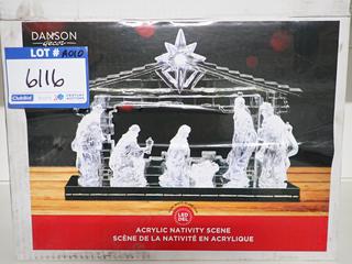 Danson Decor Pure White LED Acrylic Nativity Scene.