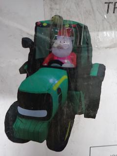 5ft Blow Up Santa Driving Tractor.