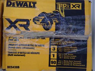 (2) DeWalt XR DCS438B 20V 3 in. Cordless Cut-Off Tool Only.