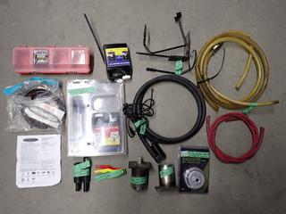 Assorted Automotive, Combustion Leak Test Kit, Bushwacker Fender Flares, Drain Hose, Cap & Gaskets Etc.