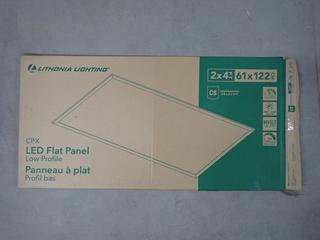 (4) Lithonia Lighting CPX 2ft x 4ft LED Flat Panel Low Profile, 4000-6000 Lumens, MVOLT 120-277, 3CCT Switchable Commutable.