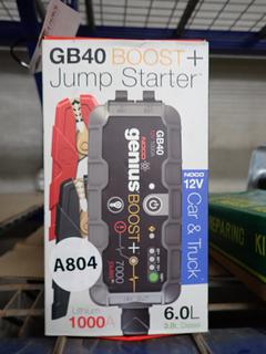 Noco GB40 Boost and Jump Starter, 12V, 1000A.