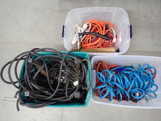 Assorted Air Hoses, Extension Cords, Stretch Film Dispenser, Etc.