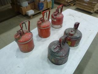 (5) Vintage Gas Cans (P22)