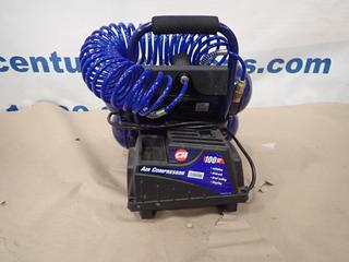 Campbell Hausfeld Air Compressor, Model FP209501, Max. 100 PSI, 120V, 60 Hz, 2A, 2 Gal. Tank, SN 1324619 (S-5-1)