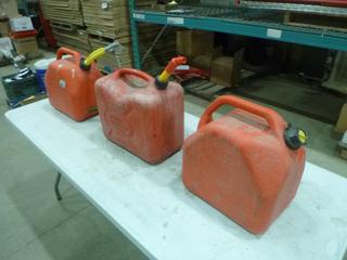 (3) 20L Jerry Cans  (D Back Wall)