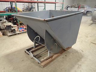Self Tipping Garbage Bin w/ (4) Skid Steer Pockets, 54 In. x 5 Ft. x 44 In. **Note: Located Offsite at 53519 Range Road 223, Ardrossan AB, T8E 2L7, For More Information Contact Chris 587-340-9961**