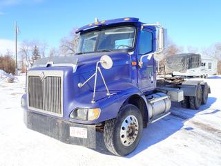 2002 International 9200i T/A Truck Tractor c/w Cat C12, 395 HP Diesel Engine, 10 Speed Eaton Fuller, 228 In. W/B, GVWR 52,000 Lb, 12,000 Lb. Front Axle, 40,000 Lb. Rear Axle, Adjustable 5th Wheel Hitch, Muncie Hydraulic Tank/PTO, Showing 900,247 Kms, 017,543 Hrs, VIN 2HSCEAXR42C036138 **Note: Located Offsite at 53519 Range Road 223, Ardrossan AB, T8E 2L7, For More Information Contact Chris 587-340-9961**