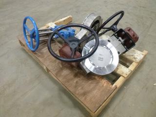 (2) Duraco 8 In. Butterfly Valve, Disc:D4, SN 8-20 and 6-8-95, and (1) 4 In. TL Knife Gate Valve DN100 ENGJS-400-15 (OS)