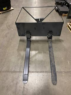 Unused 46 In. Skid Steer Pallet Forks, 2600 Lbs, Quick Attach, Model: SP46 **Located Offsite At 15222 135 Ave, Edmonton Call Chris For More Information 587-340-9961**