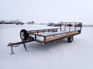 2008 U-Built Utility Trailer, 14 Ft. Deck x 6 Ft. 4 In. (W), Flip Down Back Tail Gate Ramp, Flip Down Sides, Unused ST205/75R14 Tires, Including Spare Tire, Ball Hitch, VIN 2AT8102288U303099
*PL#332*