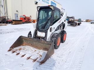 2013 Bobcat S570 Compact Skid Steer c/w 2.6L Kubota Engine, 1,950 Lb. Rated Operating Capacity, 66 In. Bucket, 10-16.5 NHS, Showing 338 Hrs, SN A7U711959