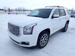 2018 GMC Yukon Denali 4X4 SUV c/w 6.2L V8, A/T, A/C, Leather, Power Seats, Back Up Camera, Onboard 4G Wifi, Bose Sound System, Power Sunroof, 275/55R20 Tires, GVWR 7,300 Lb, Front Axle 3,600 Lb, Rear Axle 4,300 Lb, Showing 178,299 Kms, VIN 1GKS2CKJ8JR225990
