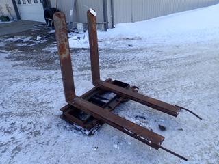 4 Ft. Skid Steer Fork Attachment, 59 In. Blade Height **Note: Located Offsite at 53519 Range Road 223, Ardrossan AB, T8E 2L7, For More Information Contact Chris 587-340-9961**