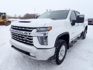 2020 Chevrolet Silverado 2500 LTZ HD Crew Cab 4X4 Pickup c/w 6.6L V8, A/T, A/C, Back Up Camera, On Board 4G Wifi, Remote Start, Box Liner, Lund Challenger Truck Bed Storage Box, 275/70R18 Tires, Spare Tire, GVWR 10,650 Lb, Front Axle 4,800 Lb, Rear Axle 6,600 Lb, Showing 205,680 Kms, 5,445 Hrs, VIN 1GC4YPE71LF298245