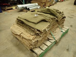 Qty of Standard Treated Lemar Burlap, 48 x 48 For 30 In. - 32 In., Approx. 290 Lemar Burlap Tree Baskets and 200 Lemar Burlap Liners  (OS)