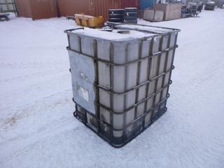 Poly Liquid Storage Tank w/ Cage, 1000L Capacity  (OS)