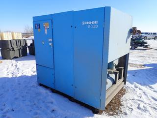 2012 BOGE Air Compressor, Model S220, 160 KW Screw Compressor, 575V, 3 Phase, 200 HP, SN 5067138  (OS)