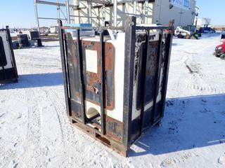 1996 Bonar Inc. Poly Liquid Storage Tank w/ Cage, Model 2051, 1136L Capacity, 49 In. x 41 In. x 66 In.  (OS)