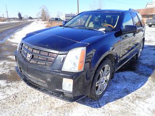 2007 Cadillac SRX SUV c/w 3.6L V6 VVT, A/T, A/C, Leather, Sunroof, 255/50R20 Tires, Showing 184,075 Kms, VIN 1GYEE637170183674 *Note: Passenger Side Mirror Cracked*  **Located Offsite at 21220-107 Avenue NW, Edmonton, For More Information Contact Richard at 780-222-8309**