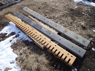 (2) Curved Grader Blades, 8 Ft. x 8 In., c/w Serrated Heat-Treated Curved Grader Blade   **Note: Located Offsite at 53519 Range Road 223, Ardrossan AB, T8E 2L7, For More Information Contact Chris 587-340-9961**