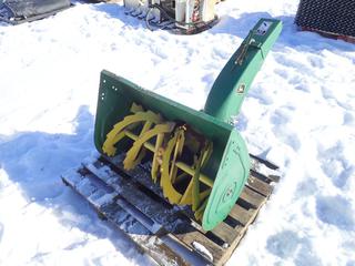 John Deere 32 In. Cut Snow Blower Attachment **Located Offsite at 21220-107 Avenue NW, Edmonton, For More Information Contact Richard at 780-222-8309**