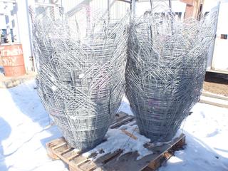 (2) Stacks of Wire Baskets For Tree Roots  (OS)