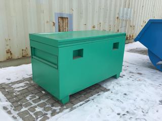 Steel Green Tool Box 24 In. W x 48 In. L x 28 In. H, Control # 7026