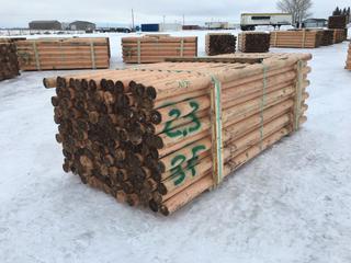 Bundle of Douglas Fir Round Fencing Rails Approximately 8 Ft. 6 In. Long,  3 1/2 In. Diameter, 138/Bundle, Control # 7047