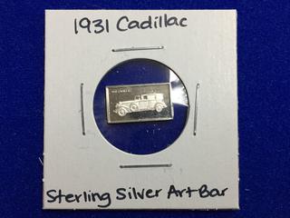 1931 Cadillac Sterling Silver Art Bar.