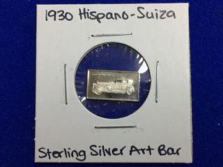 1930 Hispano-Suiza Sterling Silver Art Bar.