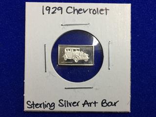 1929 Chevrolet Sterling Silver Art Bar.