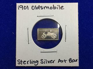 1901 Oldsmobile Sterling Silver Art Bar.