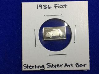 1936 Fiat Sterling Silver Art Bar.