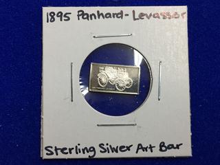1895 Panhard-Levassor Sterling Silver Art Bar.