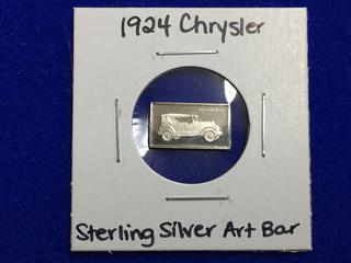 1924 Chrysler Sterling Silver Art Bar.