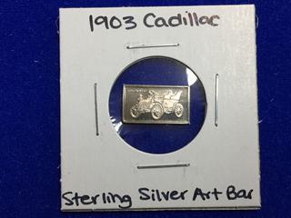 1903 Cadillac Sterling Silver Art Bar.