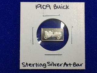 1909 Buick Sterling Silver Art Bar.