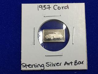 1937 Cord Sterling Silver Art Bar.