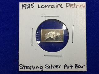 1925 Lorraine Dietrich Sterling Silver Art Bar.