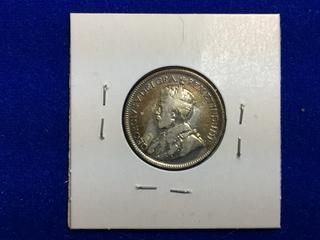 1936 Canada Twenty Five Cent Coin.