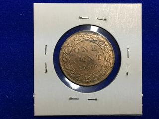 1906 Canada Large One Cent Coin.