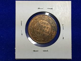 1919 Canada Large One Cent Coin.