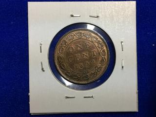 1892 Canada Large One Cent Coin.