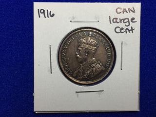 1916 Canada Large One Cent Coin.