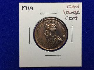 1919 Canada Large One Cent Coin.
